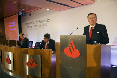 La acción del Banco Santander al 27 de abril de 2012: Que nadie se emocione